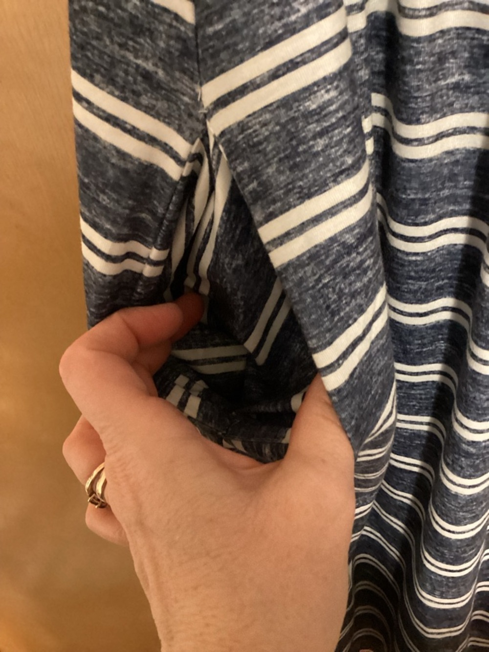 BloomChic Navy and White Striped V-Neck Midi Dress, size 12, EUC - Picture 6 of 12